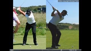 Jon Rahm golf swing  Long Iron faceon amp downtheline July 2017 [upl. by Bob13]