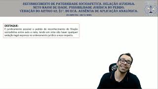 STJ INFO 834 paternidade socioafetiva e adoção [upl. by Bodnar]