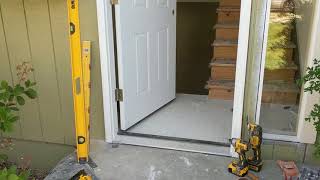 Jeld Wen Front Door Installation  Really crappy products and craftsmanship PART 1 [upl. by Adnaloj511]