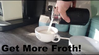 How to Get More Froth from Your Nespresso Coffee Aeroccino  Nespresso tips and help [upl. by Arelc]