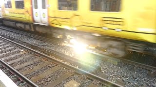 Merseyrail 507 009 making arcs at Birkdale station [upl. by Ahsinna982]