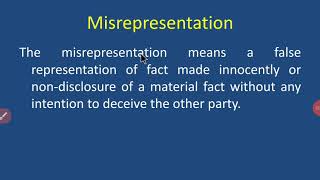 Misrepresentation [upl. by Nonnah]