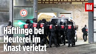 Gefängnismeuterei Polizei stürmt Knast in Thüringen  JVA Untermaßfeld [upl. by Anelliw96]